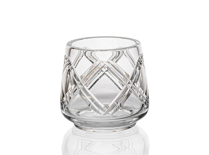 Křišťálová váza, BORDER, Gold Crystal, 12,8 cm