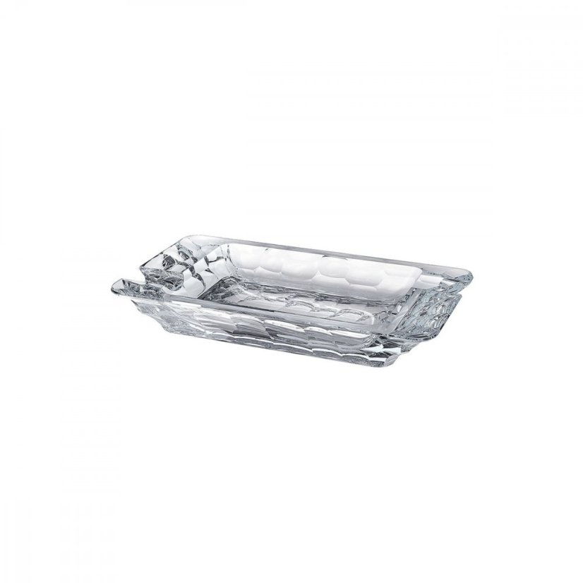 Skleněný popelník, Crystalite Bohemia,  MARBLE, 22 cm