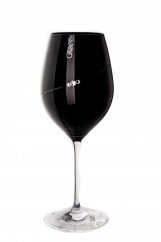 Sklenice na víno, Swarovski, Silhouette black, 2 ks, 470 ml