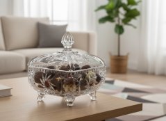 Štvorcová nádoba, Pinwheel, Crystal Bohemia, 24,5 cm