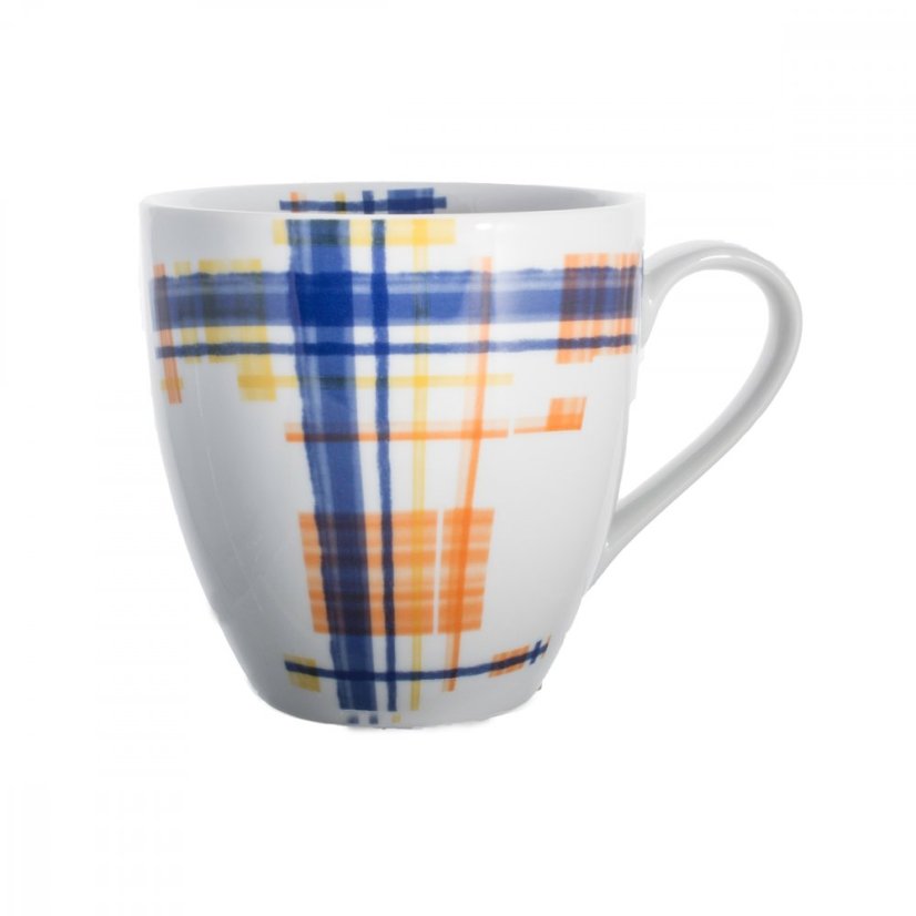 Porcelánový hrnek, Thun, KLARA, Barevné pruhy, 670 ml