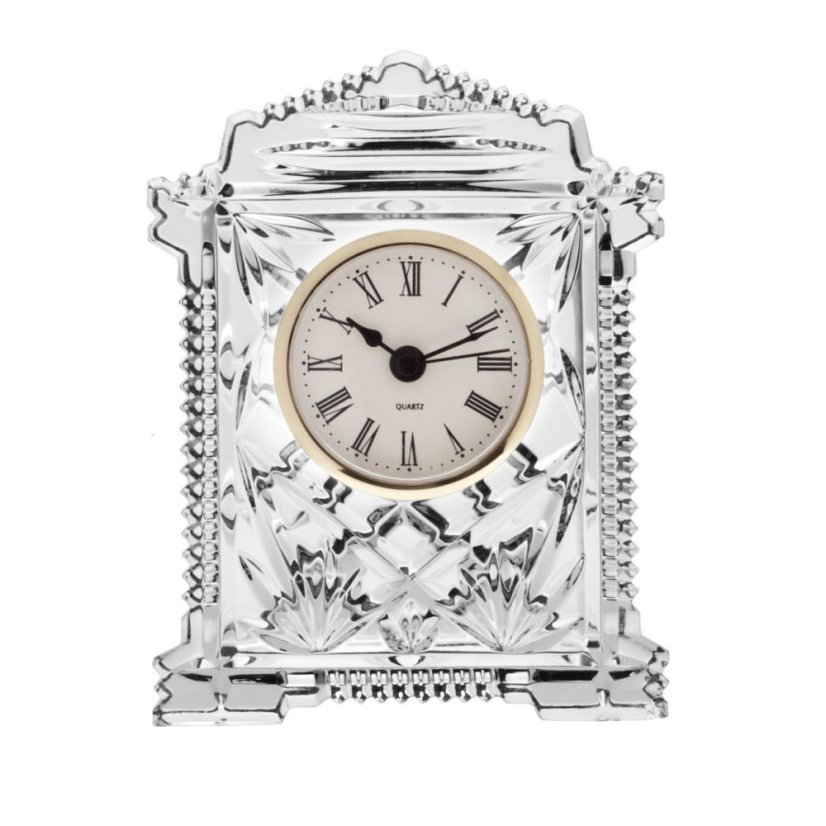 Stolní kříšťálové hodiny, Crystal Bohemia, 16 cm