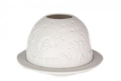 Porcelánová průsvitka na svíčku, Český porcelán Dubí, Vesnička