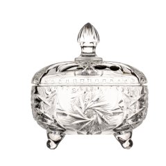 Broušená dóza - Matná, Pinwheel, Crystal Bohemia, 24,5 cm