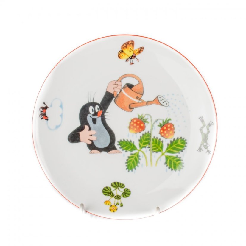 Talíř dětský mělký, Thun, Krteček a konvička, 21 cm