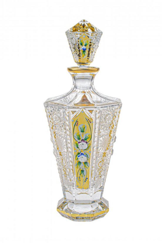 Broušená láhev, Stella - zlatá, Royal Crystal, 850 ml