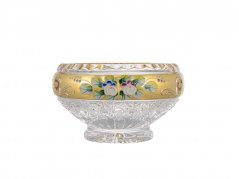 Broušená miska, Zlatá, Royal Crystal, 12,5 cm