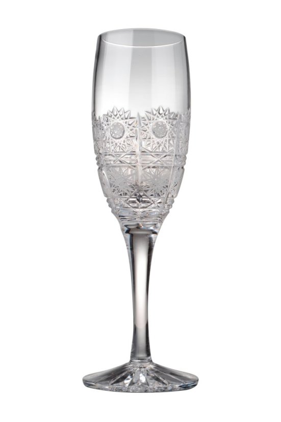 Broušené sklenice na šampaňské Glamour Crystal 160 ml – sada 2 ks