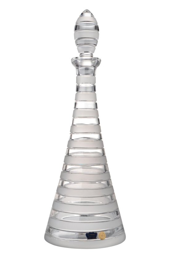 Broušená karafa s pruhy 750 ml, Glamour Crystal