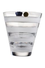 Broušená sklenice s pruhy, Glamour Crystal, 340 ml, 2 ks