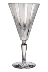 Brúsené poháre na víno s pruhmi 240 ml, Glamour Crystal, 2 ks