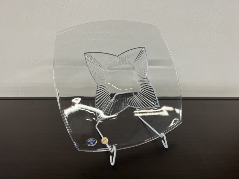 Křišťálový talíř, Clematis, Crystalite Bohemia, 33 cm