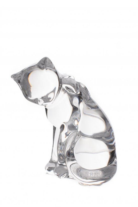 Figurka Kočka, Crystal Bohemia, 9 cm