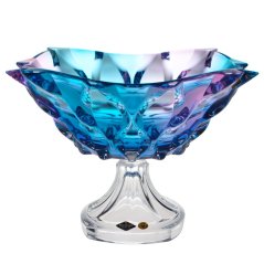 Křišťálová mísa SAMBA na noze – 30,5 cm, Bohemia Treasury