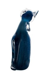 Krištáľová mačka farebná, Jaroš Glass, 13 cm