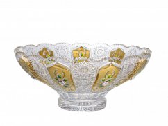 Broušená mísa, Zlatá, Royal Crystal, 30,5 cm