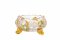 Broušená miska - Trojnožka, Zlatá, Royal Crystal, 11,5 cm