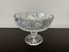 Broušená mísa na noze, Glamour Crystal, 20cm
