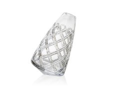 Křišťálová váza šikmá, BORDER, Gold Crystal, 33 cm