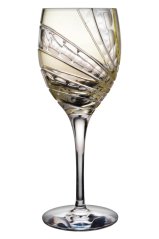 Žluté broušené sklenice na víno 170 ml, Glamour Crystal, 6 ks Žluté broušené sklenice na víno 170 ml, Glamour Crystal, 6 ks