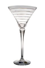 Broušená sklenice s pruhy 200 ml, Glamour Crystal