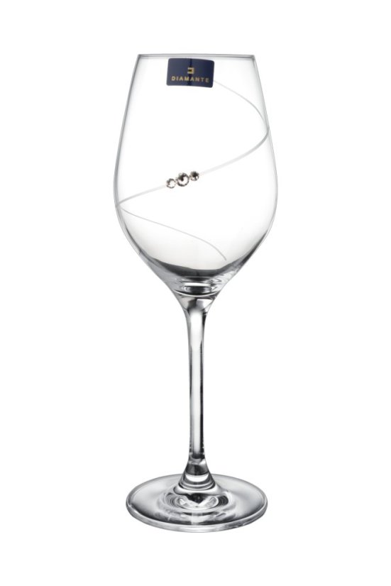 Červené víno s třpytem Swarovski – sada 2 ks