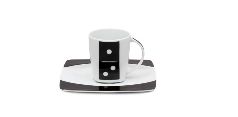 Šálek s podšálkem Thun EYE Domino