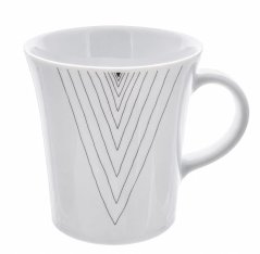 Porcelánový hrnek, Thun, MARSYAS - černé linky, 340 ml