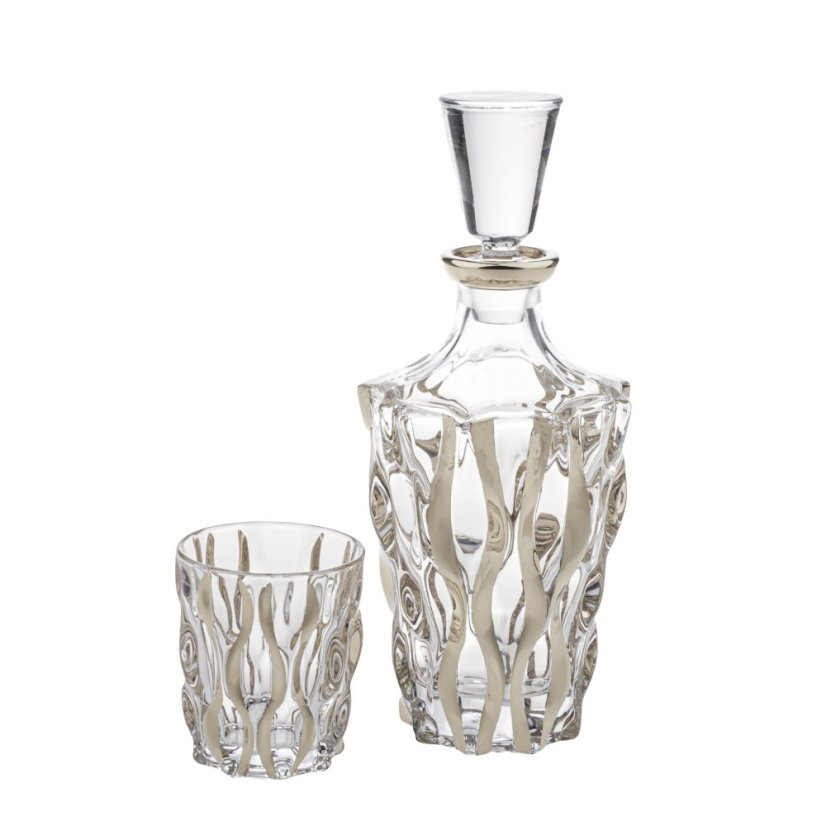 Sada na whisky Bohemia Treasury SAMBA Rhapsody - platina 750 ml (6+1) Sada na whisky Bohemia Treasury SAMBA Rhapsody - platina 750 ml (6+1)