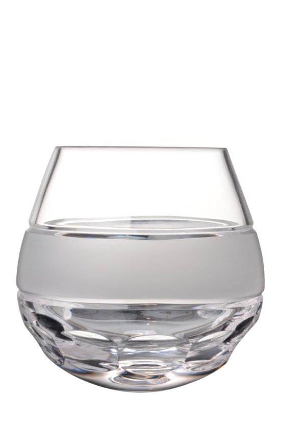 Brúsená sklenice s pruhom 320 ml, Glamour Crystal, 2 ks