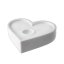 Porcelánový svícen Srdce Český porcelán Dubí bílý 9,2 × 8,5 cm