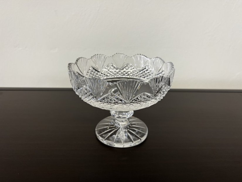 Křišťálová mísa na noze, Glamour Crystal, 13 cm