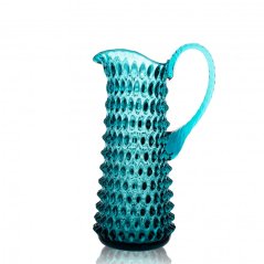 Křišťálový džbán, Květná 1794, Polka Dot, Aquamarin, 1,2 l