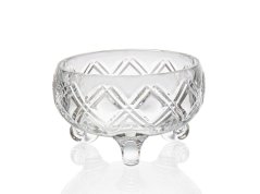 Křišťálová mísa trojnožka, BORDER, Gold Crystal, 15,5 cm