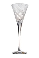 Broušená sklenice s pruhy 150 ml, Glamour Crystal, 2 ks