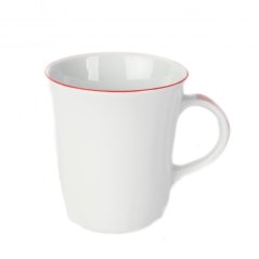 Porcelánový hrnek, Thun, MARSYAS, Červená linka, 340 ml