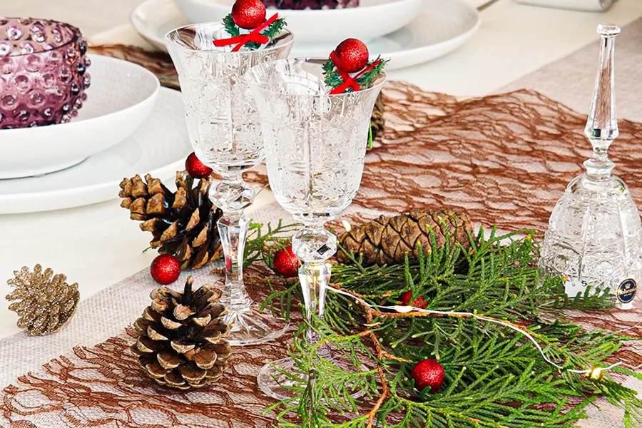 Vánoce broušené skleničky